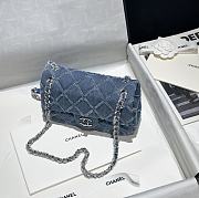 Chanel Classic Flap Bag Denim CF Size 20 x 13 x 6.5 cm - 6