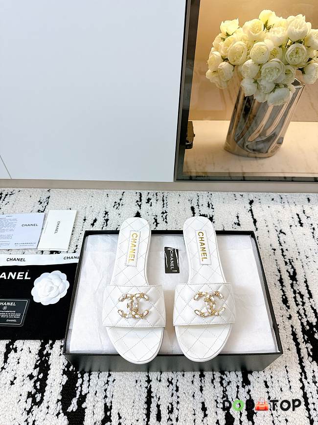 Chanel Sandals White 01 - 1