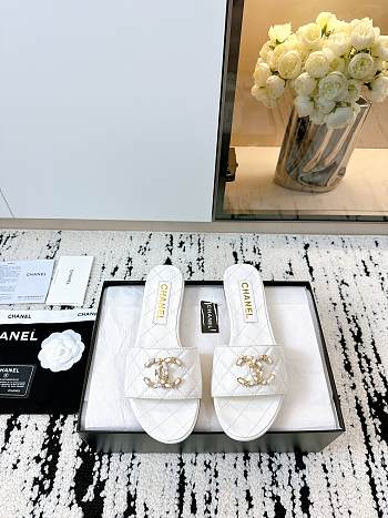 Chanel Sandals White 01