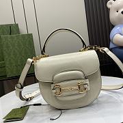 Gucci Horsebit 1955 White Handbag Size 18 x 15 x 6.5 cm - 1