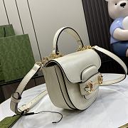 Gucci Horsebit 1955 White Handbag Size 18 x 15 x 6.5 cm - 3