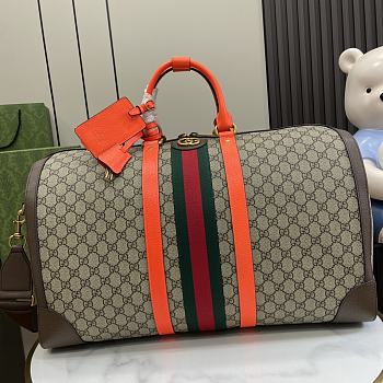 Gucci Savoy Medium Duffle Bag Orange Size 52 x 30 x 29 cm