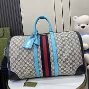 Gucci Savoy Medium Duffle Bag Blue Size 52 x 30 x 29 cm - 1