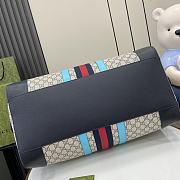 Gucci Savoy Medium Duffle Bag Blue Size 52 x 30 x 29 cm - 5