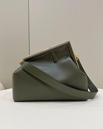 Fendi First Medium Green Bag Size 32.5 x 15 x 23.5 cm