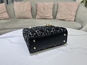 Dior Medium Lady D-Lite Bag Black Cannage Tweed Size 20 x 16.5 x 8 cm - 3