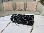 Dior Top Handle Bag Black Cannage Tweed Size 21 × 11.5 × 4.5 cm - 6