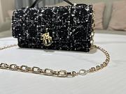 Dior Top Handle Bag Black Cannage Tweed Size 21 × 11.5 × 4.5 cm - 4