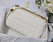 Dior Medium Caro Bag White Supple Cannage Calfskin Size 25.5 x 15.5 x 8 cm - 6