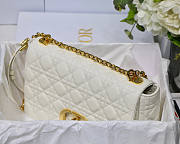 Dior Medium Caro Bag White Supple Cannage Calfskin Size 25.5 x 15.5 x 8 cm - 5