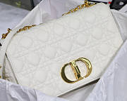 Dior Medium Caro Bag White Supple Cannage Calfskin Size 25.5 x 15.5 x 8 cm - 4