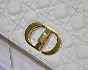 Dior Medium Caro Bag White Supple Cannage Calfskin Size 25.5 x 15.5 x 8 cm - 3