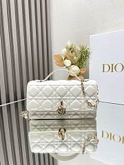 Dior Miss Dior Top Handle Bag White Size 21 x 11.5 x 4.5 cm - 1