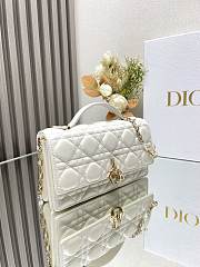 Dior Miss Dior Top Handle Bag White Size 21 x 11.5 x 4.5 cm - 2