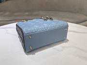 Dior Lady Blue and Gray Gold Hardware Size 20 x 17 x 8 cm - 6