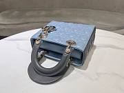 Dior Lady Blue and Gray Gold Hardware Size 20 x 17 x 8 cm - 5