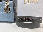 Dior Lady Blue and Gray Gold Hardware Size 20 x 17 x 8 cm - 2