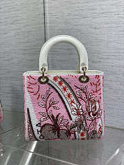 Dior Medium Lady D-Lite beaded Embroidery Size 24 x 20 x 11 cm - 3