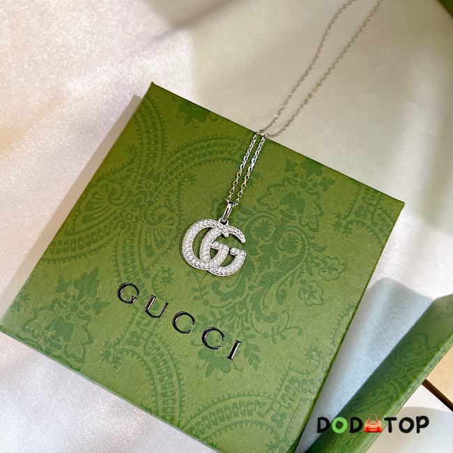 Gucci White Gold Diamond Necklace - 1