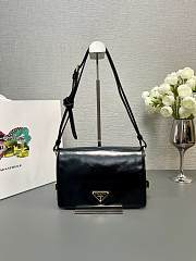 Prada Brushed Leather Black Size 23 x 15 x 8.5 cm - 1