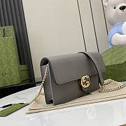 Gucci Interlocking Leather Crossbody Bag Grey Size 20 x 13 x 6 cm - 5