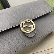 Gucci Interlocking Leather Crossbody Bag Grey Size 20 x 13 x 6 cm - 4