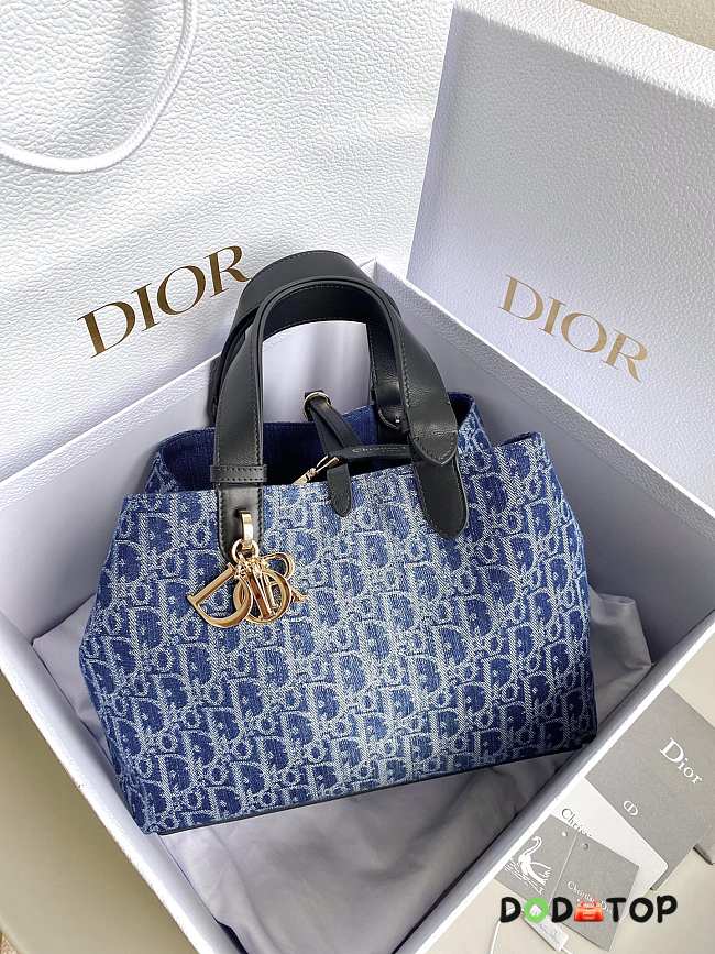 Dior Medium Dior Toujours Bag Denim Size 28.5 x 19 x 21.5 cm - 1