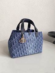 Dior Medium Dior Toujours Bag Denim Size 28.5 x 19 x 21.5 cm - 2