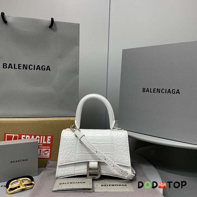 Balenciaga Hourglass Bag White XS Size 19 x 8 x 21 cm - 1