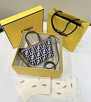  Fendi Mini Roll Tote Handbag Blue Size 15.5 x 11 x 13 cm - 1