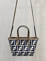  Fendi Mini Roll Tote Handbag Blue Size 15.5 x 11 x 13 cm - 3