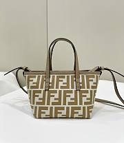 Fendi Mini Roll Tote Handbag Brown Size 15.5 x 11 x 13 cm - 1