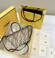 Fendi Mini Roll Tote Handbag Brown Size 15.5 x 11 x 13 cm - 2