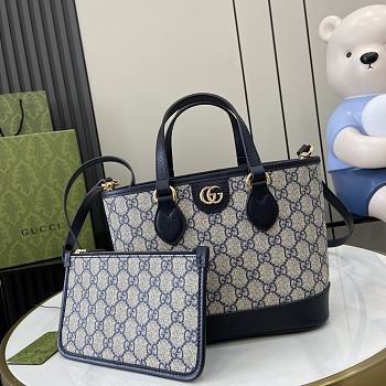 Gucci Ophidia Mini Tote Bag Blue Size 22 x 18 x 11 cm