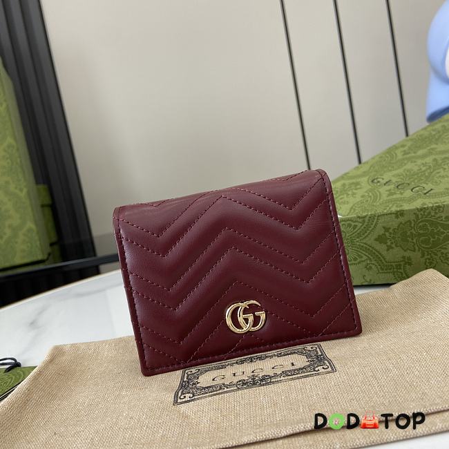 Gucci GG Marmont Card Case Wallet Size 11 x 8.5 x 3 cm - 1