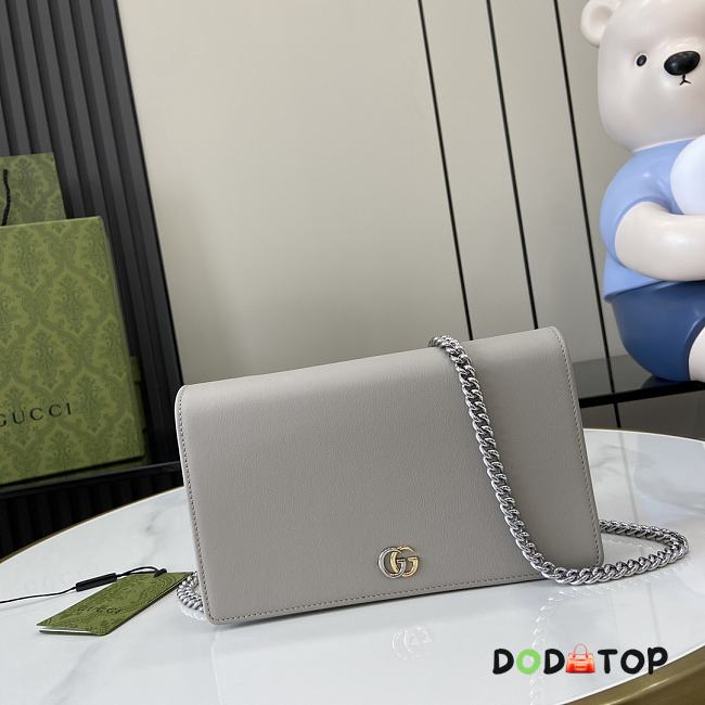 Gucci GG Marmont Chain Wallet Grey Size 12.5 x 21 x 4 cm - 1