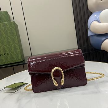 Gucci Dionysus Super Mini Handbag Burgundy Size 17.5 x 11 x 6.5 cm