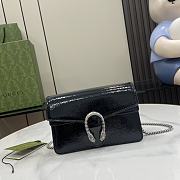 Gucci Dionysus Super Mini Handbag Black Size 17.5 x 11 x 6.5 cm - 1