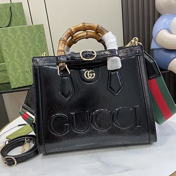 Gucci Diana Bamboo Small Black Handbag Size 27 x 24 x 11 cm