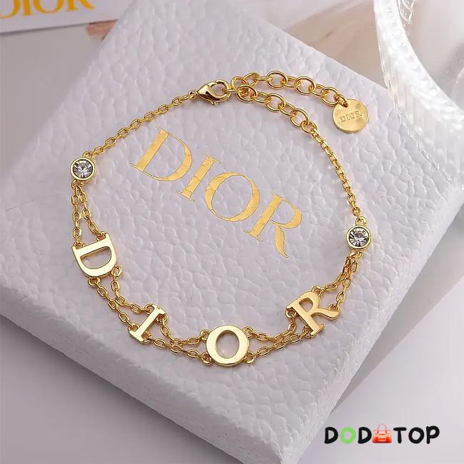 Dior Bracelet Gold-Finish Metal and Silver-Tone Crystals - 1