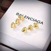 Balenciaga Heart Earrings in Gold Brass - 4