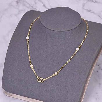 Dior Clair D Lune Necklace Gold-Finish Metal