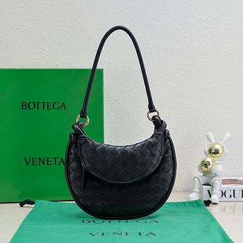 Bottega Veneta Gemelli Shoulder Bag Black Size 24.5 x 19 x 7 cm