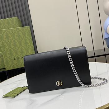 Gucci GG Marmont Chain Wallet Black Size 12.5 x 20 x 4 cm