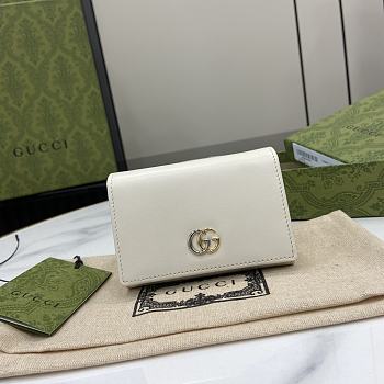 Gucci GG Marmont Card Holder White Size 7.5 x 11 x 2 cm