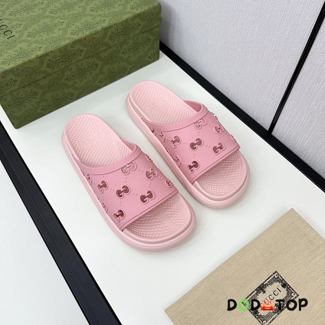 Gucci Slides Black/Pink/White - 1