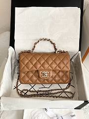 Chanel Flap Handle Bag Mini Brown Size 20 x 6.5 x 12 cm - 1