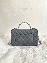 Chanel Flap Handle Bag Mini Grey Size 20 x 6.5 x 12 cm - 6