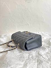 Chanel Flap Handle Bag Mini Grey Size 20 x 6.5 x 12 cm - 5