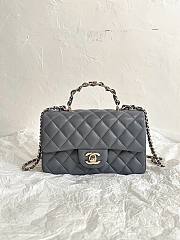 Chanel Flap Handle Bag Mini Grey Size 20 x 6.5 x 12 cm - 2